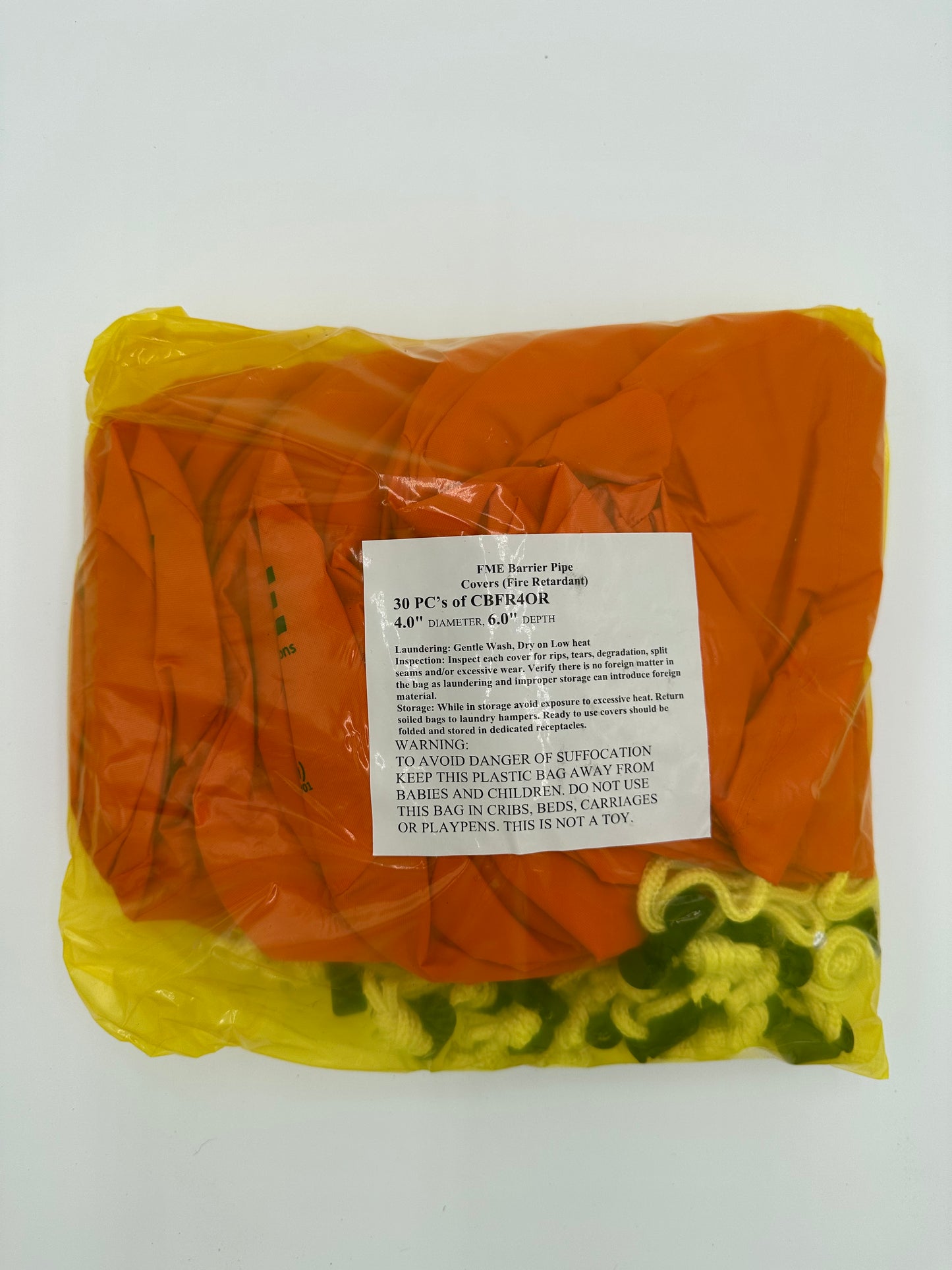 Orange 4" FME Covers 30/PKG