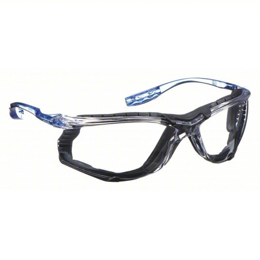 3M 11872 Virtua CCS Safety Glasses, Anti-Fog, Anti-Scratch, Foam Gasket, Wraparound, Frameless, Clear Lens