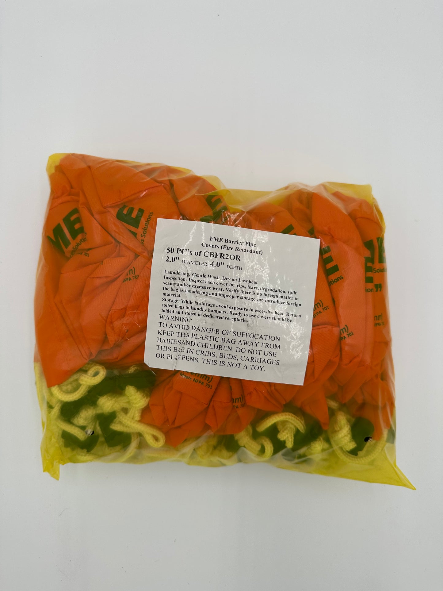 Orange 2" FME Covers 50/PKG
