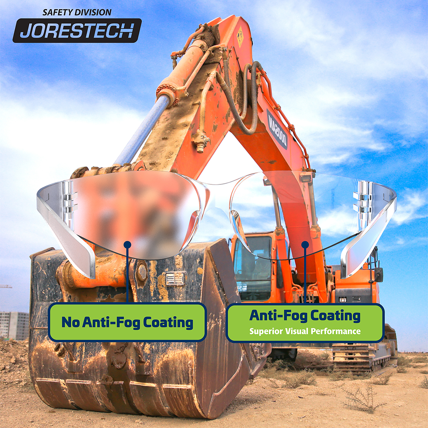 Anti-Fog Clear Safety Glasses for High Impact Protection