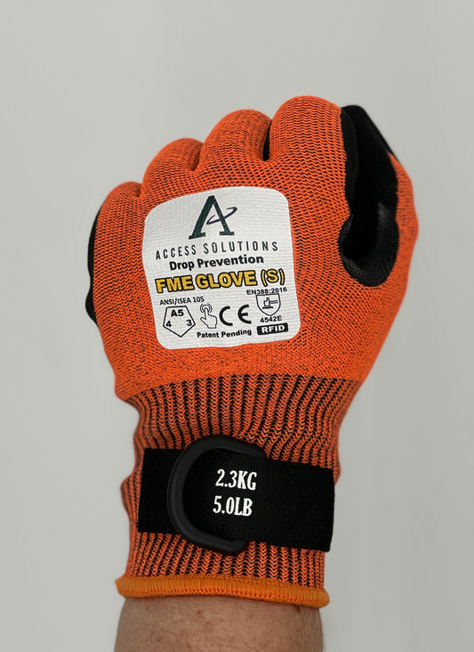 Drop Prevention FME Gloves RFID Orange Diamond