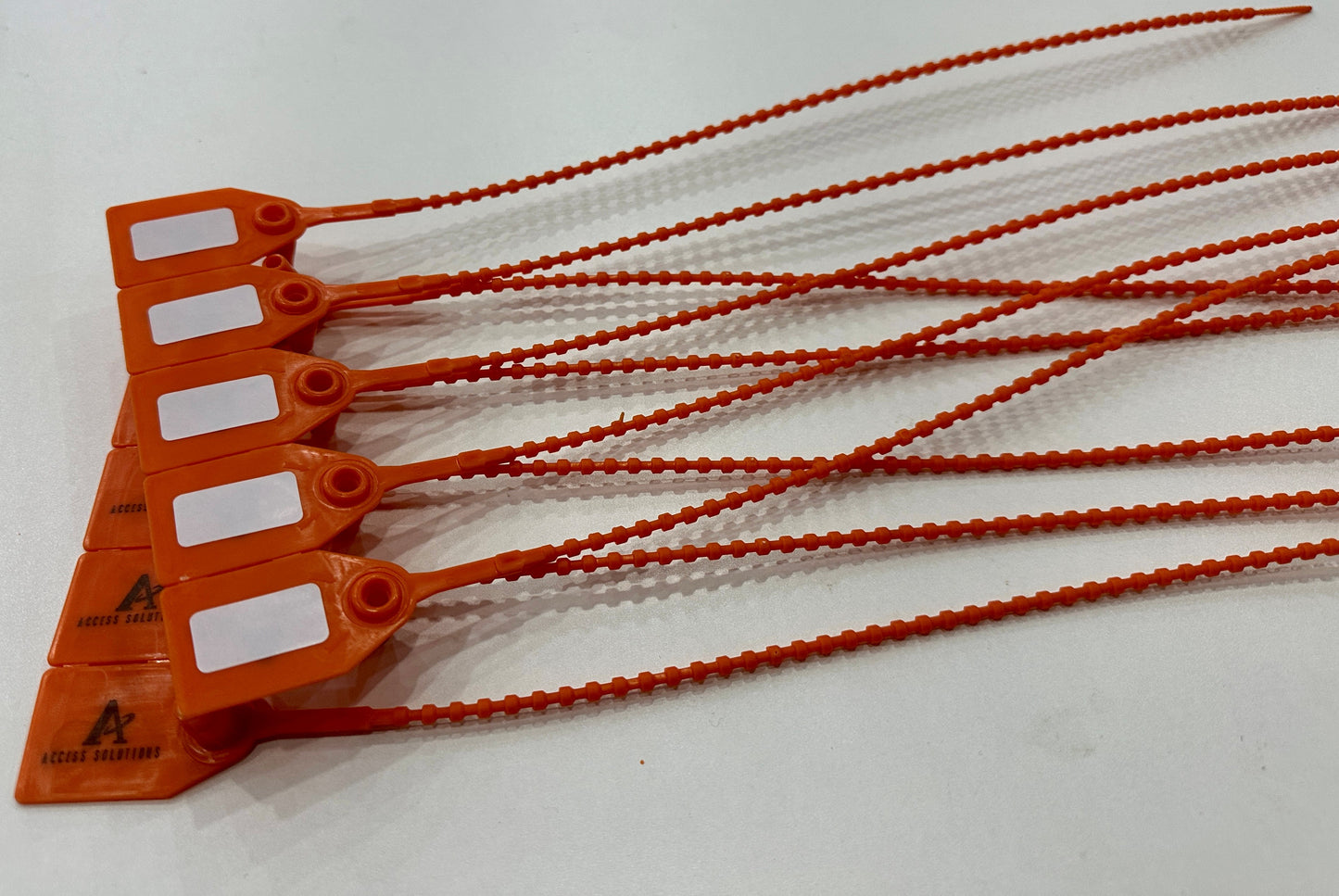 15" Extra Long Breakaway Zip Tie with Writable Tab - Orange