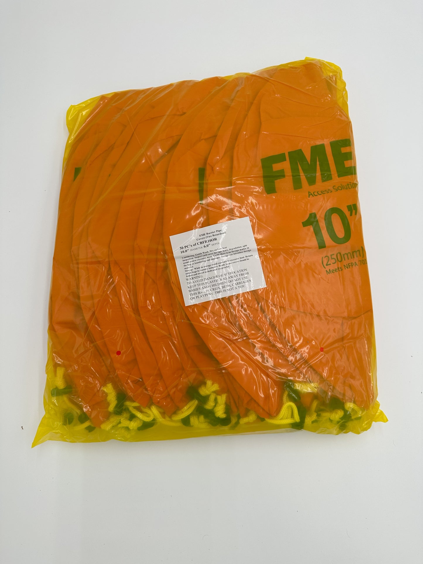 Orange 10" FME Covers 30/PKG