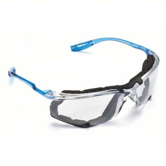 3M 11872 Virtua CCS Safety Glasses, Anti-Fog, Anti-Scratch, Foam Gasket, Wraparound, Frameless, Clear Lens