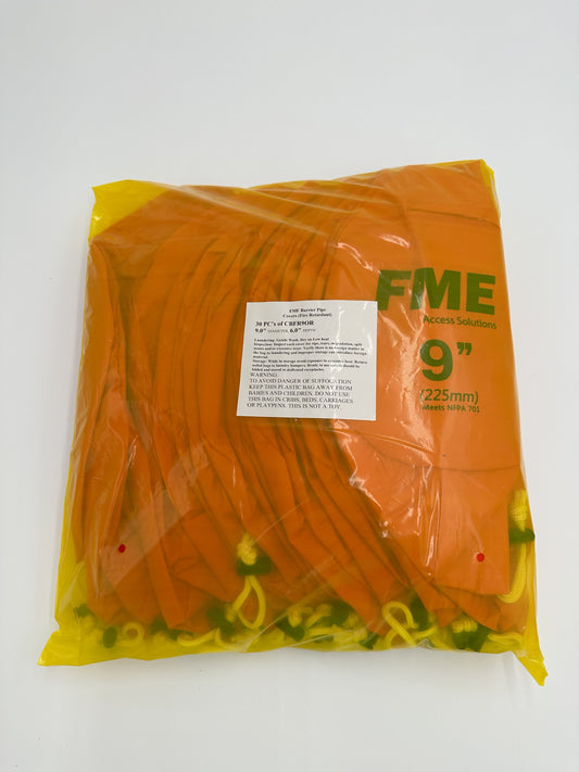 Orange 9" FME Covers 30/PKG