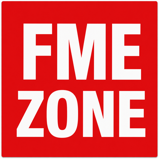 Magnetic FME ZONE Sign